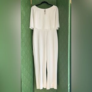 Connected Apparel Elegant Cream Jumpsuit